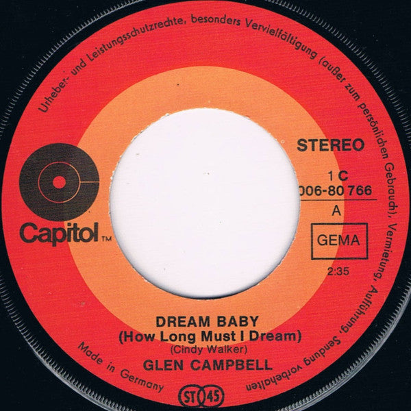 Glen Campbell : Dream Baby (7", Single)