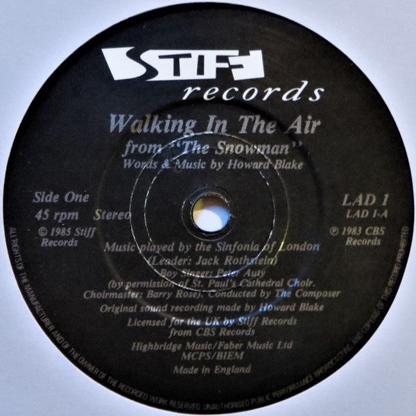 The Sinfonia Of London* Boy Singer: Peter Auty : Walking In The Air (7", Single, RE)