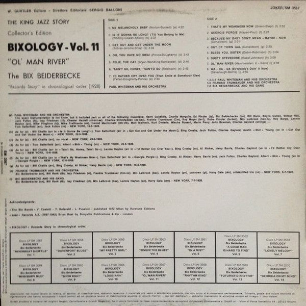 Bix Beiderbecke : Bixology "Ol' Man River" (LP, Comp, RP)