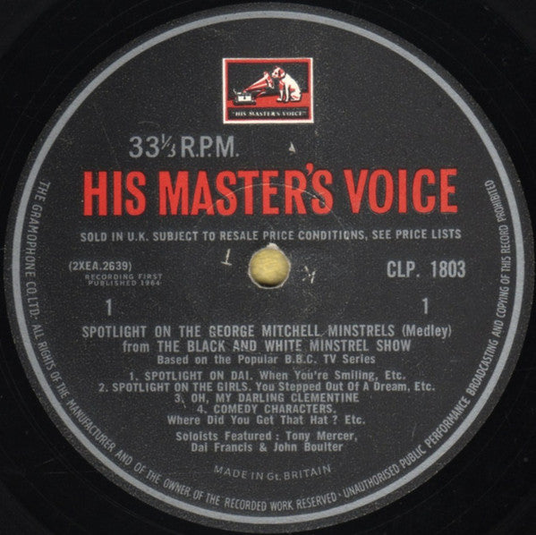 The George Mitchell Minstrels : Spotlight On The George Mitchell Minstrels (LP, Album, Mono)