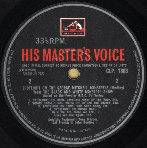 The George Mitchell Minstrels : Spotlight On The George Mitchell Minstrels (LP, Album, Mono)