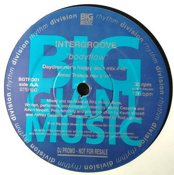 Intergroove : Bodyflow (12", Promo)