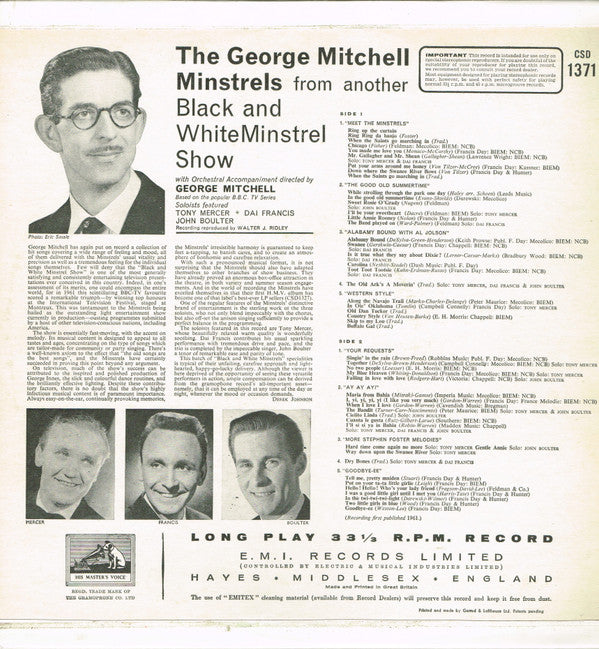 The George Mitchell Minstrels : Another Black And White Minstrel Show (LP, Album)