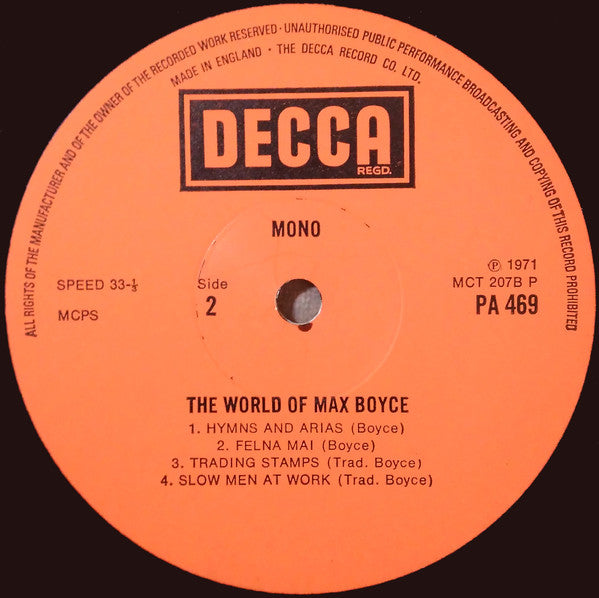 Max Boyce : The World Of Max Boyce (LP, Mono, RE)