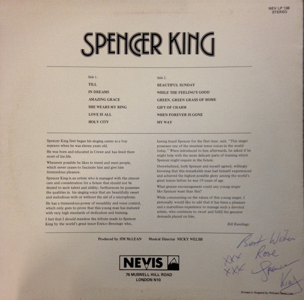 Spencer King : Spencer King (LP, Album)