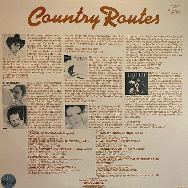 Various : Country Routes (LP, Comp)