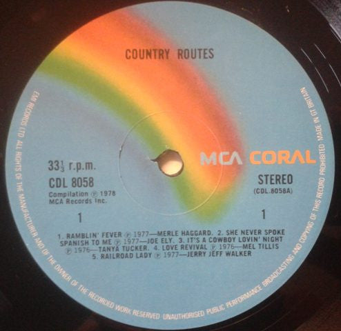 Various : Country Routes (LP, Comp)