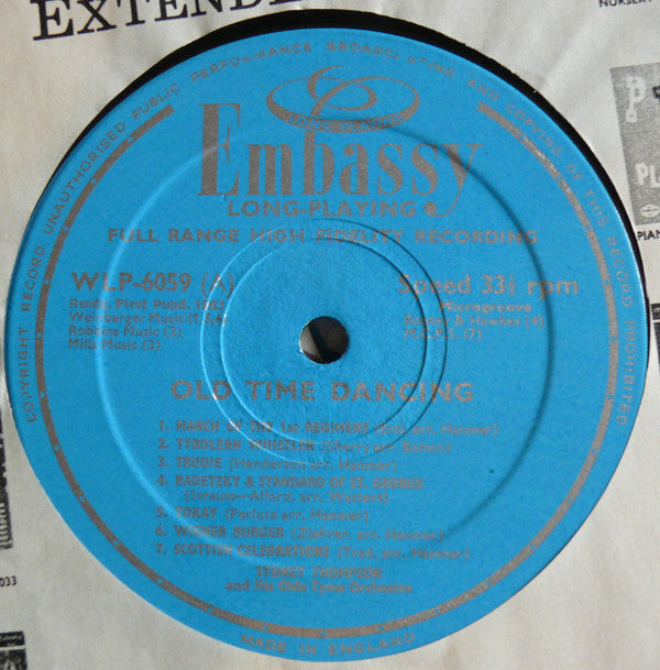 Sydney Thompson And His Orchestra : Old Time Dancing (LP, Comp)