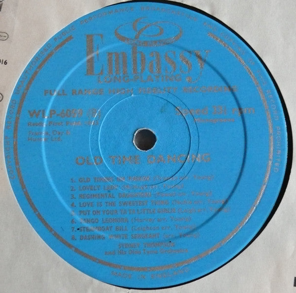 Sydney Thompson And His Orchestra : Old Time Dancing (LP, Comp)