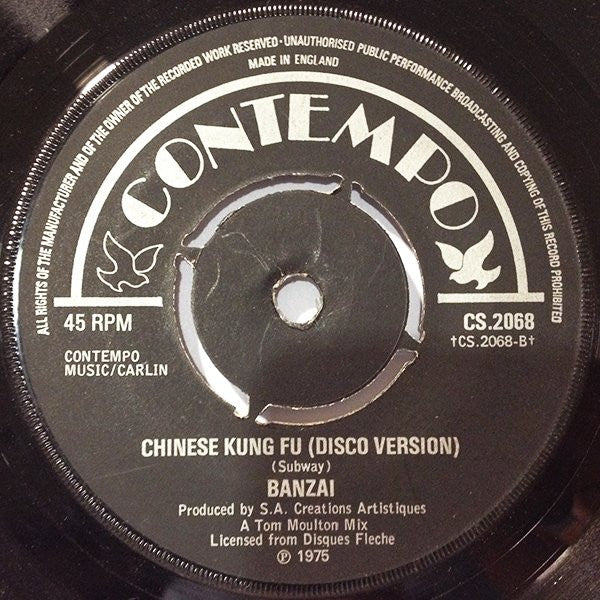 Banzaii : Chinese Kung Fu (7", Single, Pus)