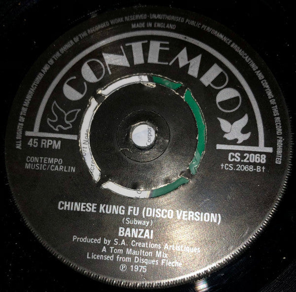 Banzaii : Chinese Kung Fu (7", Single, Pus)