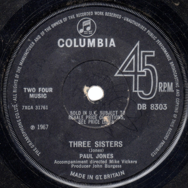 Paul Jones : Sons And Lovers (7", Sol)