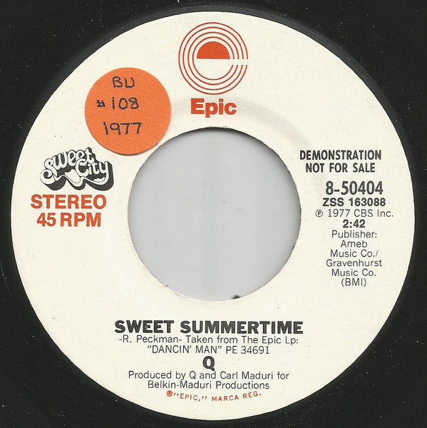 Q (36) : Sweet Summertime (7", Mono, Promo)