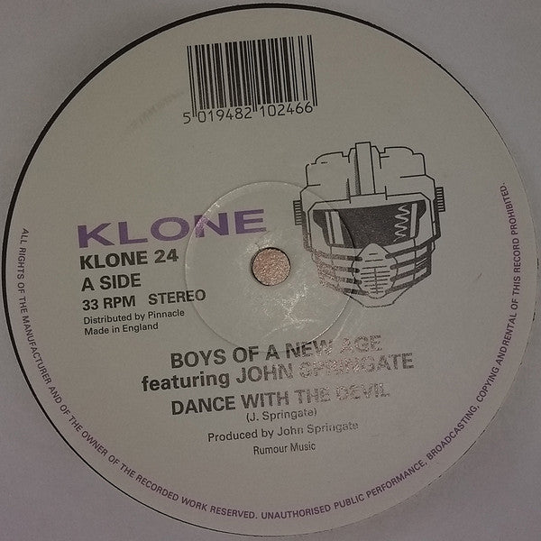 Boys Of A New Age Featuring  John Springate : Dance With The Devil (12")