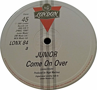 Junior (2) : Come On Over (12")