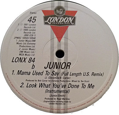 Junior (2) : Come On Over (12")