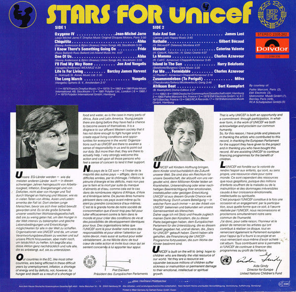 Various : Stars For Unicef (LP, Comp)