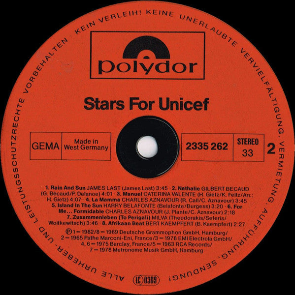 Various : Stars For Unicef (LP, Comp)