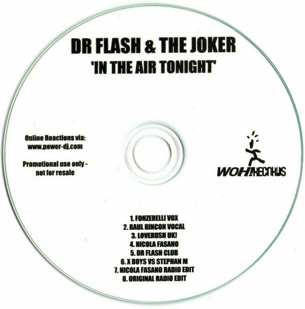 Dr. Flash (3) & The Joker (12) : In The Air Tonight (CDr, Single, Promo)