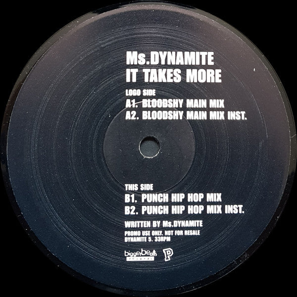 Ms. Dynamite : It Takes More (12", EP, Promo)