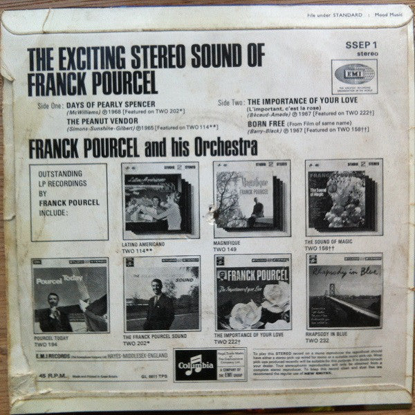 Franck Pourcel Et Son Grand Orchestre : The Exciting Stereo Sound Of Franck Pourcel (7", EP, 4-P)