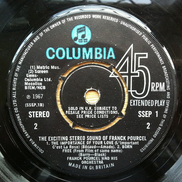 Franck Pourcel Et Son Grand Orchestre : The Exciting Stereo Sound Of Franck Pourcel (7", EP, 4-P)