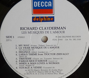Richard Clayderman : Les Musiques De L'Amour (LP, Album)