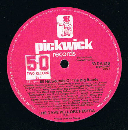 Dave Pell & His Orchestra : 50 Hit Sounds Of The Big Bands (2xLP, Album, Mono)