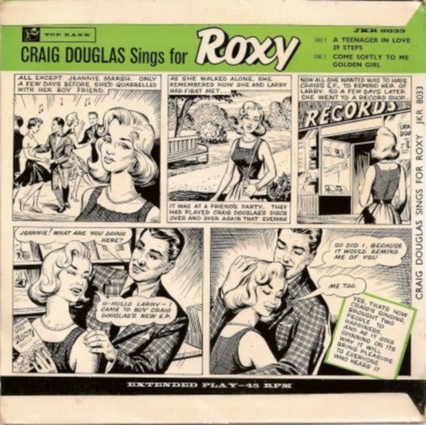 Craig Douglas (2) : Craig Douglas Sings For Roxy (7", EP)