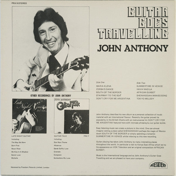 John Anthony (7) : Guitar Goes Travelling (LP, Album)