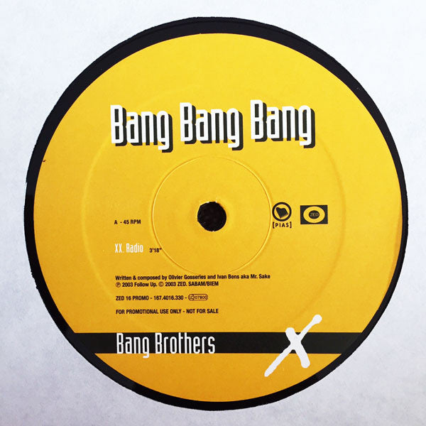 Bang Brothers : Bang Bang Bang (12", Promo)