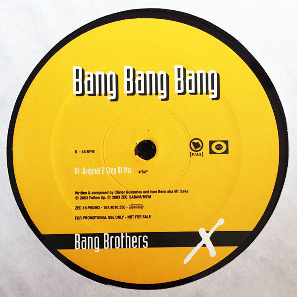 Bang Brothers : Bang Bang Bang (12", Promo)