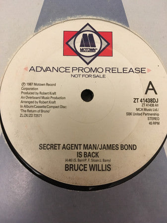 Bruce Willis : Secret Agent Man/James Bond Is Back (12", Promo)