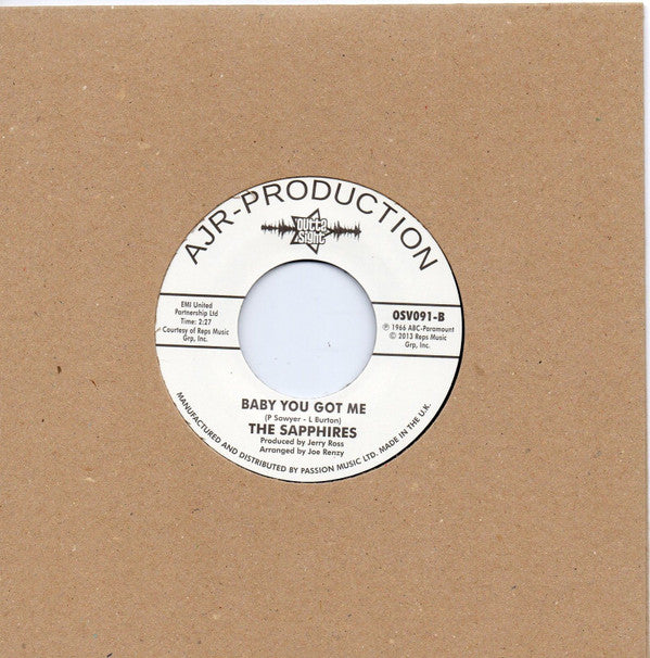 The Sapphires (3) : The Slow Fizz / Baby You Got Me (7")