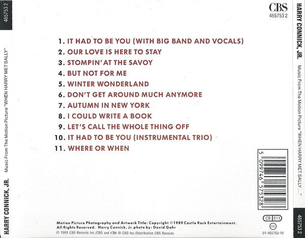 Harry Connick, Jr. : Music From The Motion Picture "When Harry Met Sally..." (CD, Album, Comp)