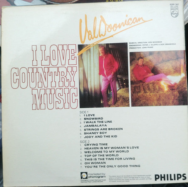 Val Doonican : I Love Country Music (LP, Album)