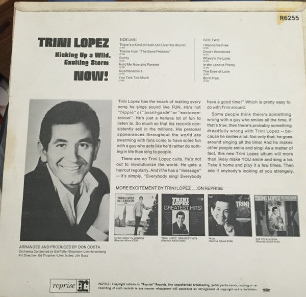 Trini Lopez : Now! (LP, Mono)