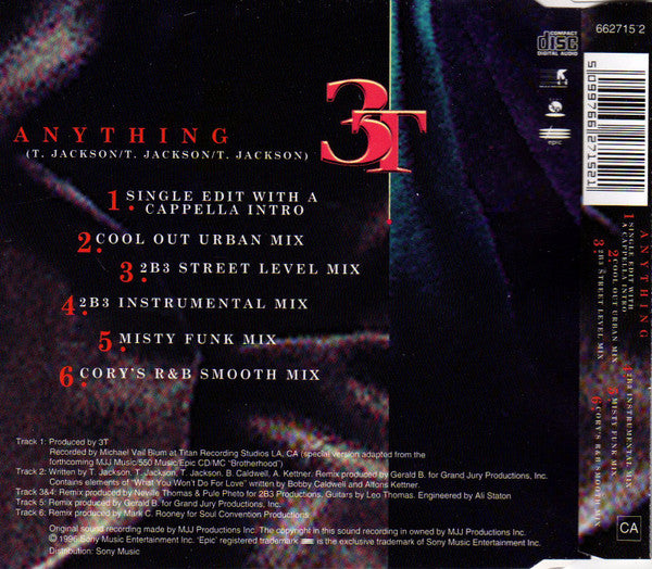 3T : Anything (CD, Single)