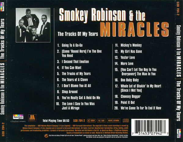 The Miracles : The Tracks Of My Tears (CD, Comp)