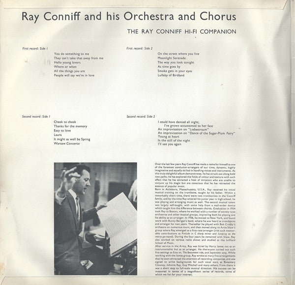 Ray Conniff And His Orchestra & Chorus : The Ray Conniff Hi-Fi Companion (2xLP, Comp, Mono)