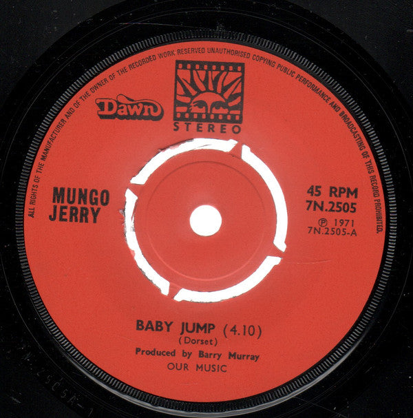 Mungo Jerry : Baby Jump (7")