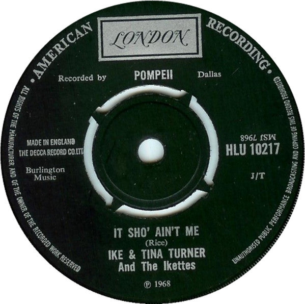 Ike & Tina Turner : We Need An Understanding (7", Single, RP)