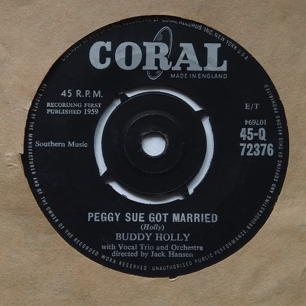 Buddy Holly : Peggy Sue Got Married (7", Single, RP, 4 P)