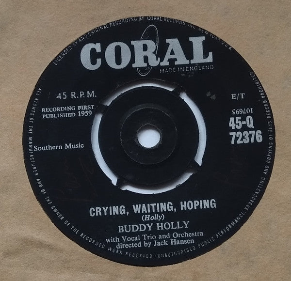 Buddy Holly : Peggy Sue Got Married (7", Single, RP, 4 P)