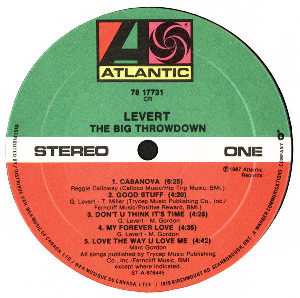Levert : The Big Throwdown (LP, Album)