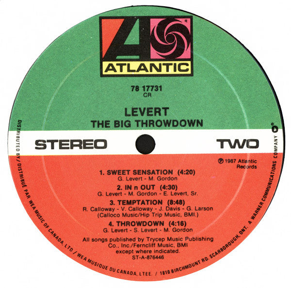 Levert : The Big Throwdown (LP, Album)