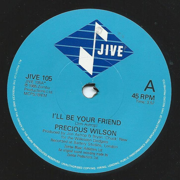 Precious Wilson : I'll Be Your Friend (7", Single)