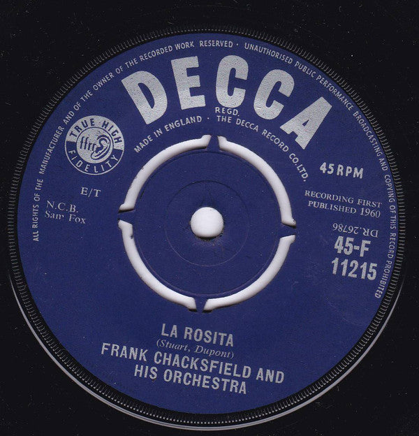 Frank Chacksfield & His Orchestra : Love Is Like A Violin (7", Single)