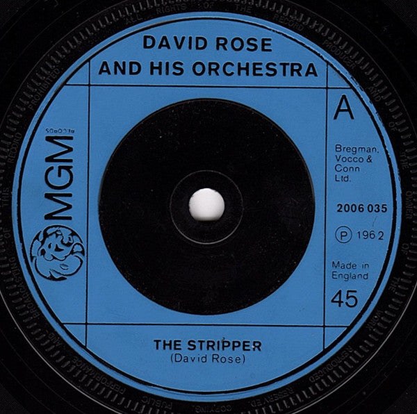 David Rose & His Orchestra : The Stripper (7", Single, RE, Inj)