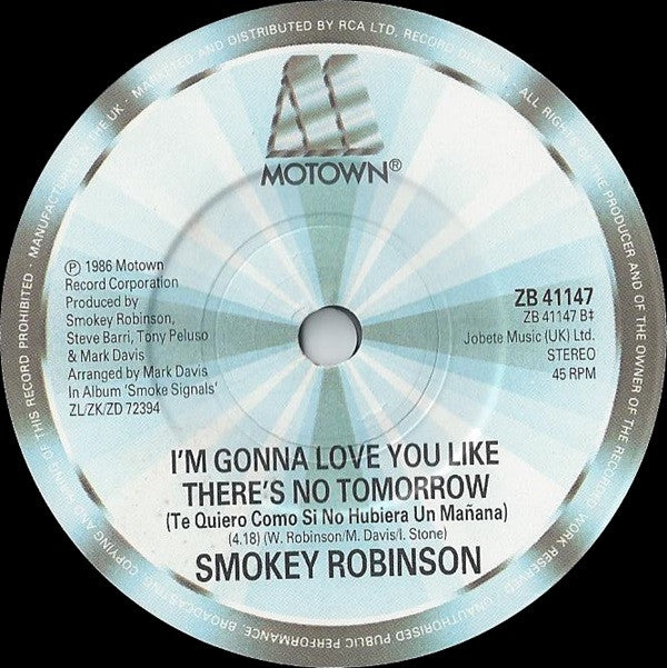 Smokey Robinson : Just To See Her (7")